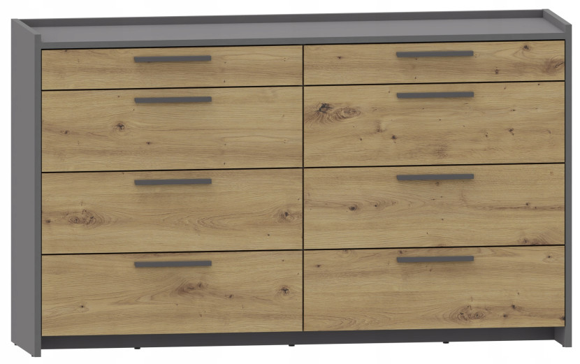 Komoda ALTIVO COM 135 6SW2SN artisan-antracyt duża szafka 6 szuflad ubrania 729553