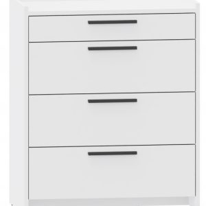 Komoda ALTIVO COM 70 3SW1SN biała duża szafka 4 szuflady na ubrania zabawki 729551 Komoda ALTIVO COM 70 3SW1SN biała duża szafka 4 szuflady na ubrania zabawki 729551