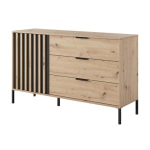 Komoda AMARA szufladami do sypialni dąb artisan antracyt 328875 Komoda AMARA szufladami do sypialni dąb artisan antracyt 328875