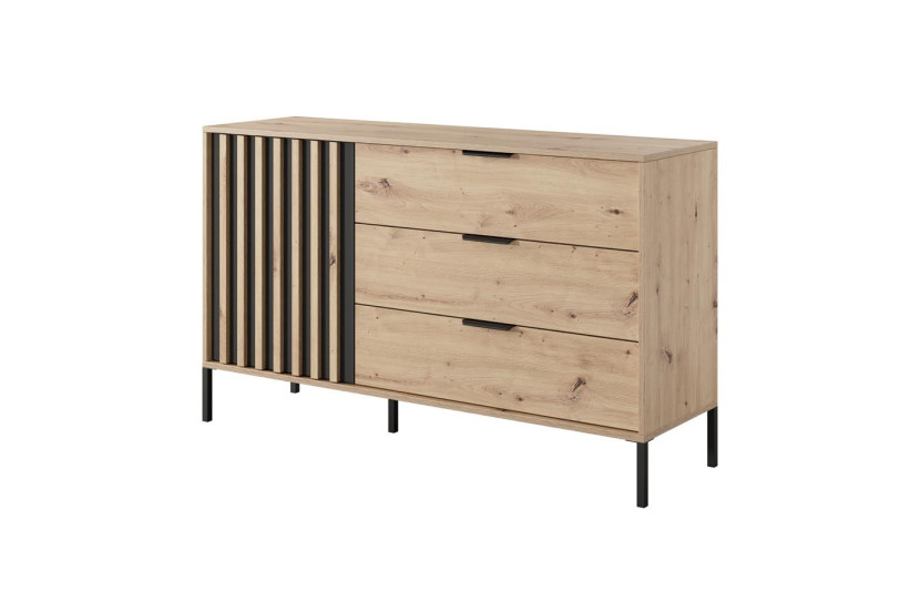 Komoda AMARA szufladami do sypialni dąb artisan antracyt 328875