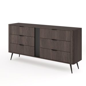 Komoda ARVIS – luksusowy design, 6 szuflad, Dąb Dunin + Czarny 748067 Komoda ARVIS – luksusowy design, 6 szuflad, Dąb Dunin + Czarny 748067