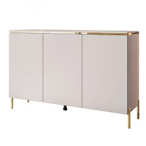 Komoda AURORA II trzydrzwiowa kaszmir na złotych nogach 161033 Komoda AURORA II trzydrzwiowa kaszmir na złotych nogach 161033