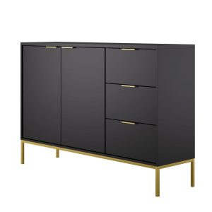 Komoda AUSTIN 150 czarna/złota 348235 Komoda AUSTIN 150 czarna/złota 348235