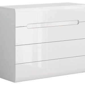 Komoda Azteca Trio 105 cm z 4 szufladami biały połysk 29599 Komoda Azteca Trio 105 cm z 4 szufladami biały połysk 29599