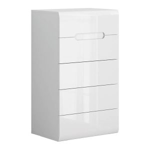 Komoda Azteca Trio 60 cm z 5 szuflamami biały połysk 29600 Komoda Azteca Trio 60 cm z 5 szuflamami biały połysk 29600