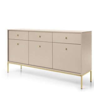 Komoda Bari KSZ154 w kolorze beżowym i ze złotymi nóżkami 298902 Komoda Bari KSZ154 w kolorze beżowym i ze złotymi nóżkami 298902
