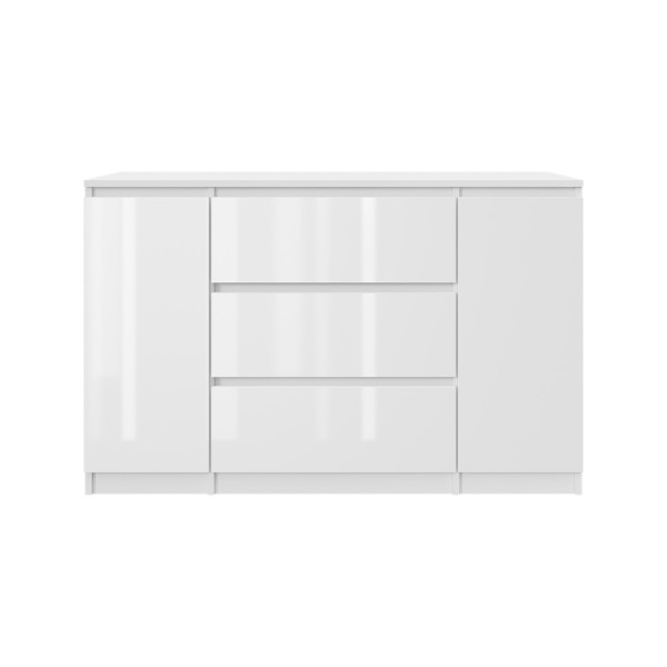 Komoda BASIC 2D3S – Biała połysk | 120x75x40 cm 748139