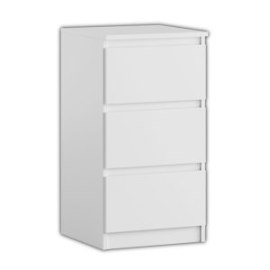 Komoda BASIC 3 szuflady – Biała | 40x75x40 cm 748145 Komoda BASIC 3 szuflady – Biała | 40x75x40 cm 748145