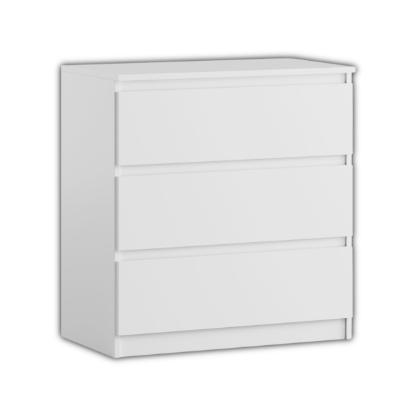 Komoda BASIC 3 szuflady – Biała | 71x75x40 cm 748150