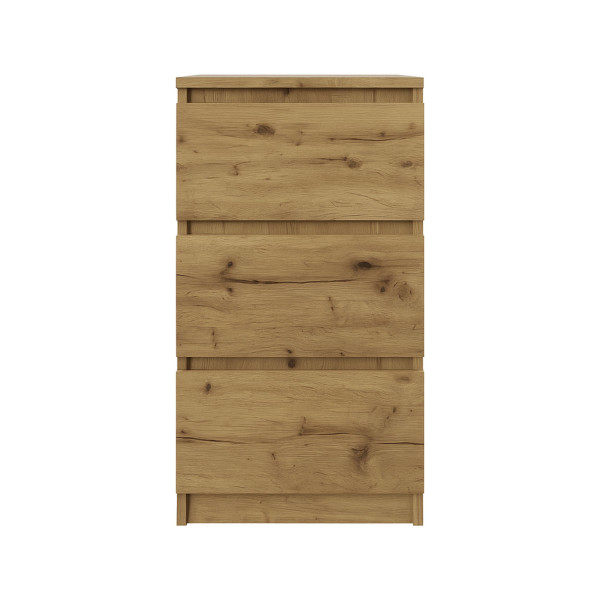 Komoda BASIC 3 szuflady – Dąb Artisan | 40x75x40 cm 756186