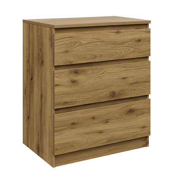 Komoda BASIC 3 szuflady – Dąb Artisan | 61x75x40 cm 756151