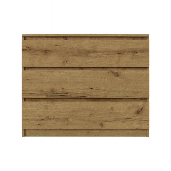 Komoda BASIC 3 szuflady – Dąb Artisan | 90x75x40 cm 756164