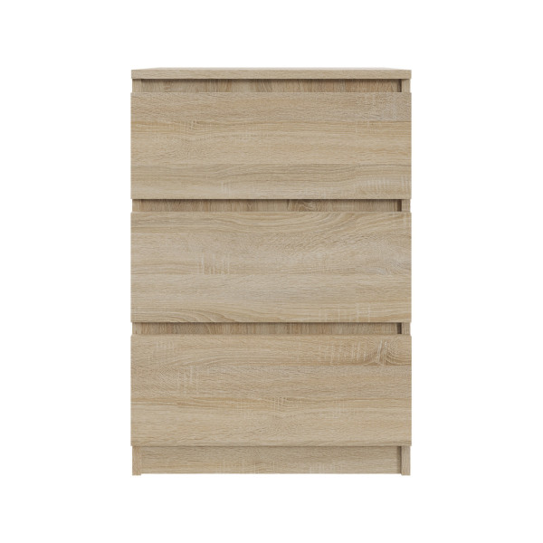 Komoda BASIC 3 szuflady – Dąb Sonoma | 50x75x40 cm 790309