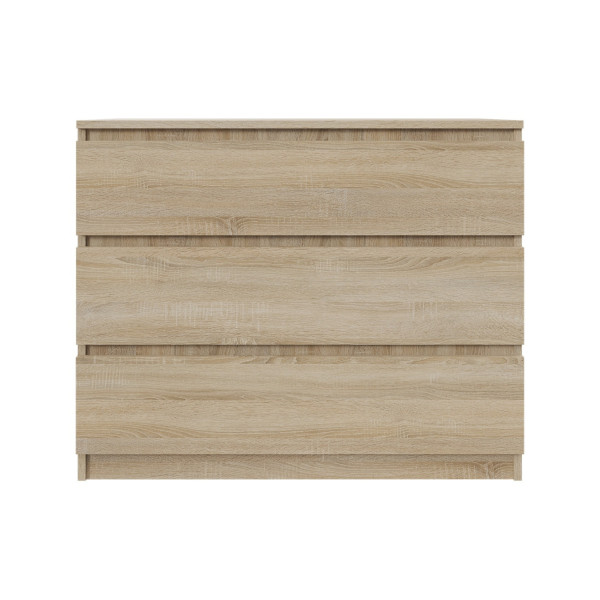Komoda BASIC 3 szuflady – Dąb Sonoma | 90x75x40 cm 790308