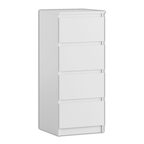 Komoda BASIC 4 szuflady – Biała | 40x97x40 cm 748137