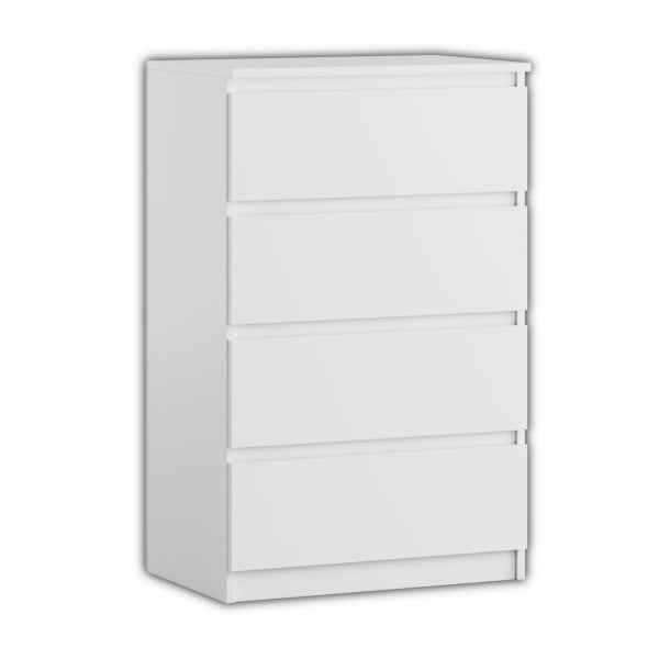 Komoda BASIC 4 szuflady – Biała | 61x97x40 cm 748135