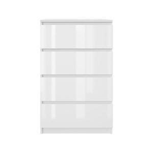 Komoda BASIC 4 szuflady – Biała połysk | 61x97x40 cm 748147 Komoda BASIC 4 szuflady – Biała połysk | 61x97x40 cm 748147