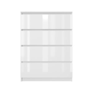 Komoda BASIC 4 szuflady – Biała połysk | 71x97x40 cm 748152 Komoda BASIC 4 szuflady – Biała połysk | 71x97x40 cm 748152