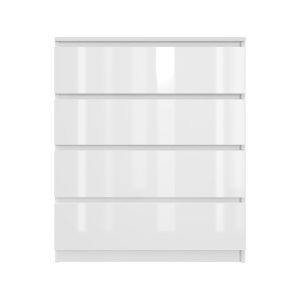 Komoda BASIC 4 szuflady – Biały połysk | 80x97x40 cm 790281 Komoda BASIC 4 szuflady – Biały połysk | 80x97x40 cm 790281
