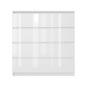 Komoda BASIC 4 szuflady – Biały połysk | 90x97x40 cm 748148 Komoda BASIC 4 szuflady – Biały połysk | 90x97x40 cm 748148
