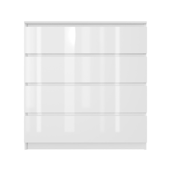 Komoda BASIC 4 szuflady – Biały połysk | 90x97x40 cm 748148