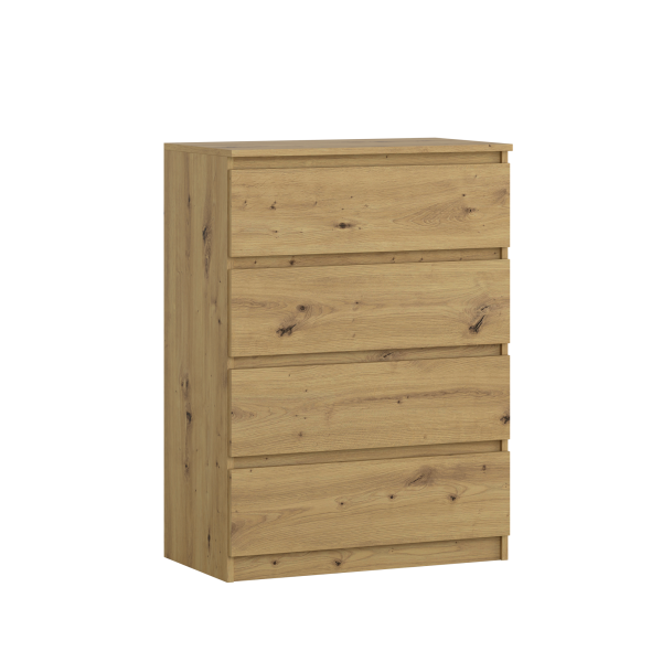 Komoda BASIC 4 szuflady – Dąb Artisan | 71x97x40 cm 756176