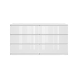 Komoda BASIC 6 szuflad – Biała połysk | 140x75x40 cm 748118 Komoda BASIC 6 szuflad – Biała połysk | 140x75x40 cm 748118