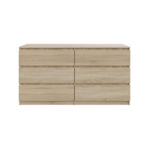 Komoda BASIC 6 szuflad – Dąb Sonoma | 140x75x40 cm 748126 Komoda BASIC 6 szuflad – Dąb Sonoma | 140x75x40 cm 748126