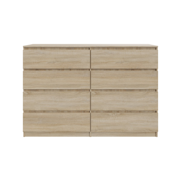 Komoda BASIC 8 szuflad – Dąb Sonoma | 140x97x40 cm 748144