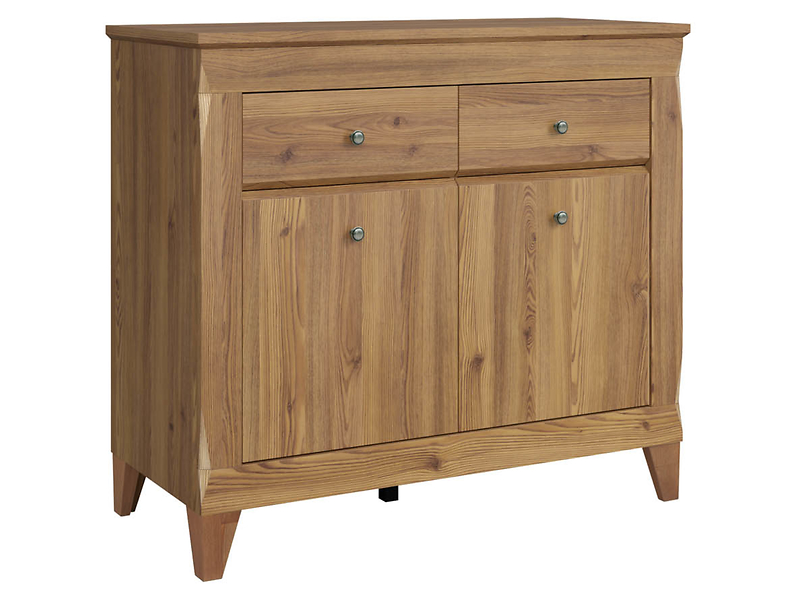 Komoda Bergen 110 cm z 2 drzwiami i 2 szufladami modrzew sibiu złoty 20098
