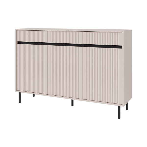 Komoda beżowa z 3 szufladami w stylu glamour CIAO 991421