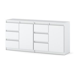 Komoda biała 160cm pojemna szafka do sypialni salon szuflady 595287