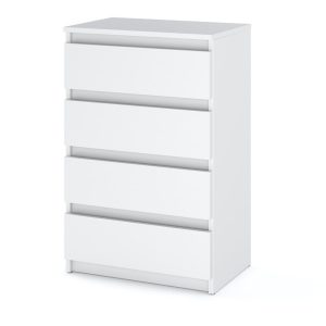 Komoda biała 4 szuflady nowoczesna szafka do salonu 60cm 376355