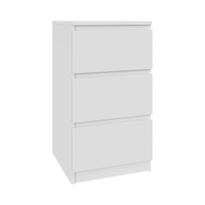 Komoda Biała 40 cm z 3 Szufladami – do Każdego Pomieszczenia 223388