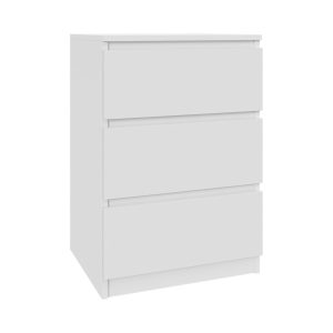 Komoda Biała 50 cm z 3 Szufladami – do Każdego Pomieszczenia 223374