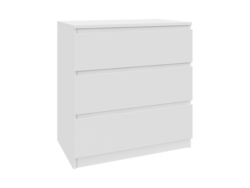 Komoda Biała 70 cm z 3 Szufladami - do salonu, sypialni 223367