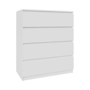 Komoda biała 80cm – 4 szuflady, nowoczesny design PL 223377