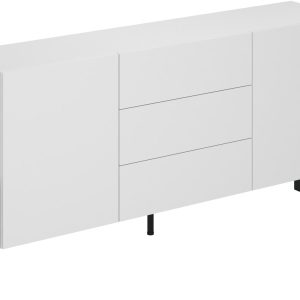 Komoda biała do salonu 184cm z szufladami i szafkami JUKON 754550