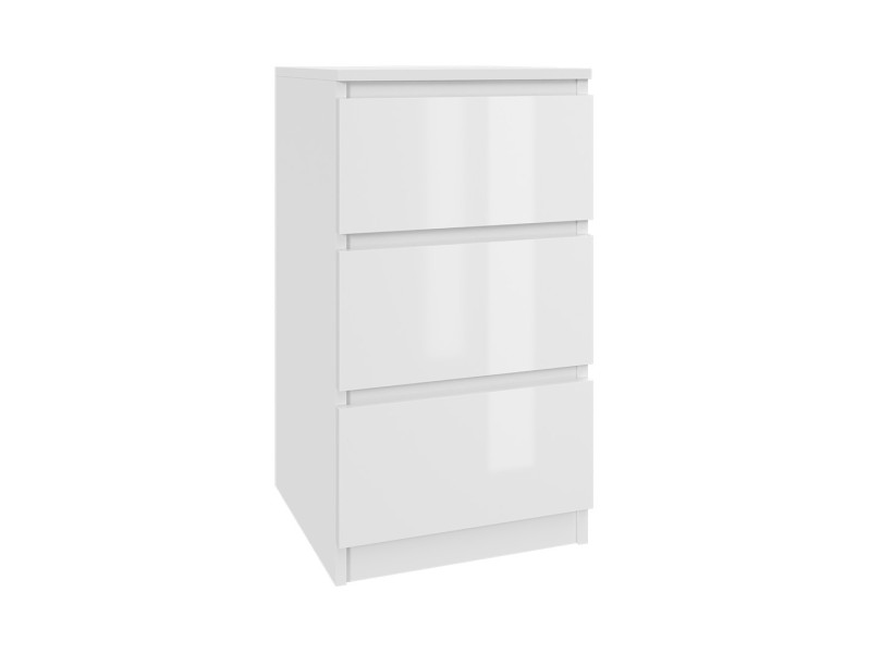 Komoda Biała Lakierowana 40 cm z 3 Szufladami - Nowoczesna 223347