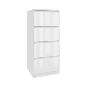 Komoda biała lakierowana 40cm – 4 szuflady, salon, sypialnia 223352