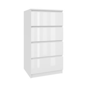 Komoda biała lakierowana 50cm – 4 szuflady, salon, sypialnia 223346