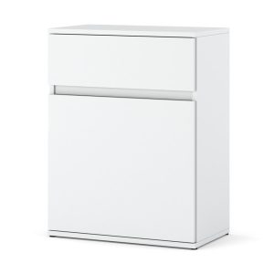 Komoda biała z szufladą szafka 60cm nowoczesna bezuchwytowa 595329