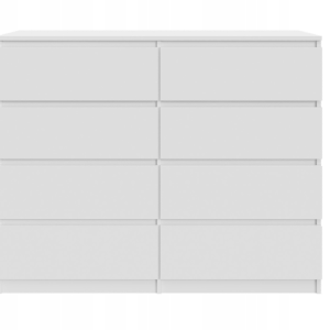 Komoda biały mat 100cm – 8 szuflad, sypialnia, przedpokój 718251 Komoda biały mat 100cm – 8 szuflad, sypialnia, przedpokój 718251