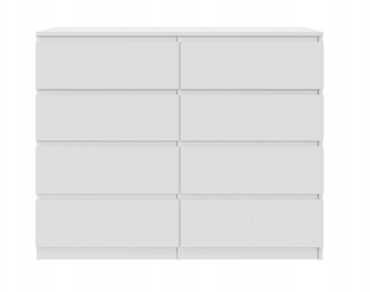 Komoda biały mat 100cm - 8 szuflad, sypialnia, przedpokój 718251