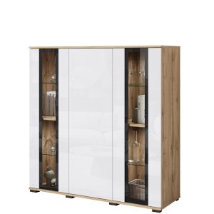 Komoda biały połysk 120 cm CAVIO do salonu 873721 Komoda biały połysk 120 cm CAVIO do salonu 873721