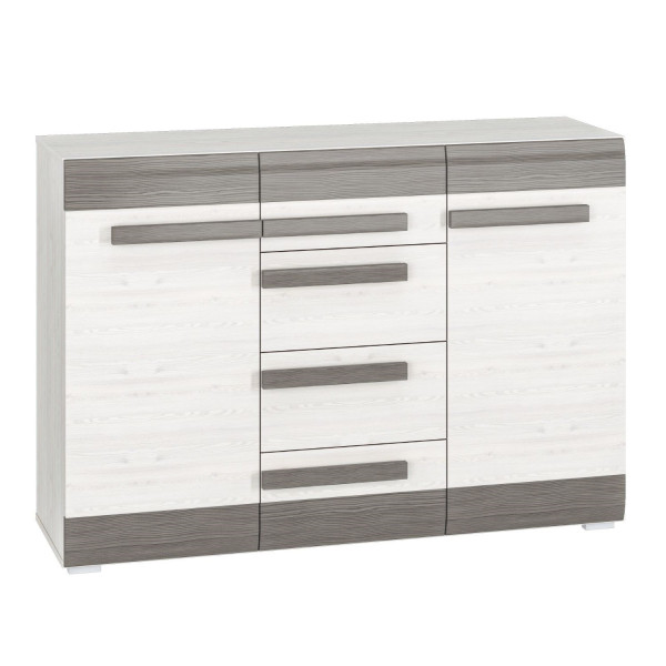 Komoda BIANKA 2D4S 138 sosna śnieżna/szara 276575