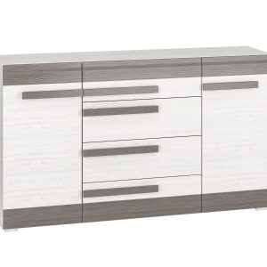 Komoda BIANKA 2D4S 165 sosna śnieżna/szara 276574 Komoda BIANKA 2D4S 165 sosna śnieżna/szara 276574