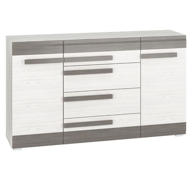 Komoda BIANKA 2D4S 165 sosna śnieżna/szara 276574