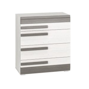 Komoda BIANKA 4S 86 sosna śnieżna/szara 276578 Komoda BIANKA 4S 86 sosna śnieżna/szara 276578