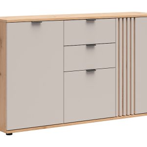 Komoda Brevas 150 cm z 3 drzwiami i 2 szufladami dąb artisan/kaszmir 849087